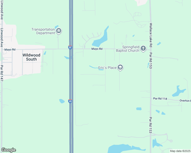 map of restaurants, bars, coffee shops, grocery stores, and more near 159 Rustic Way Drive in Shreveport
