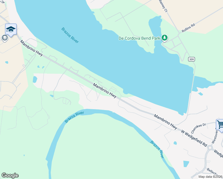 map of restaurants, bars, coffee shops, grocery stores, and more near 7004 Bluff View Court in Granbury