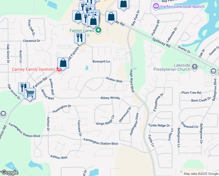 map of restaurants, bars, coffee shops, grocery stores, and more near 1032 Wakefield Place in Brandon