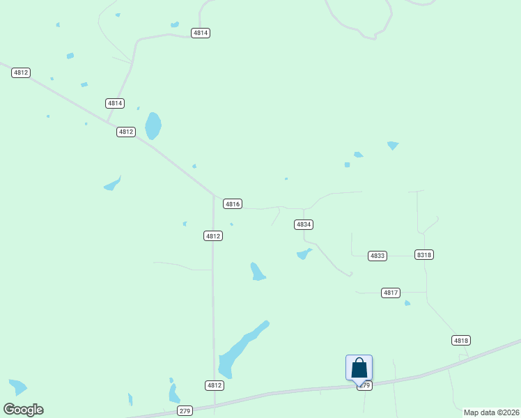 map of restaurants, bars, coffee shops, grocery stores, and more near County Road 4816 in Van Zandt County