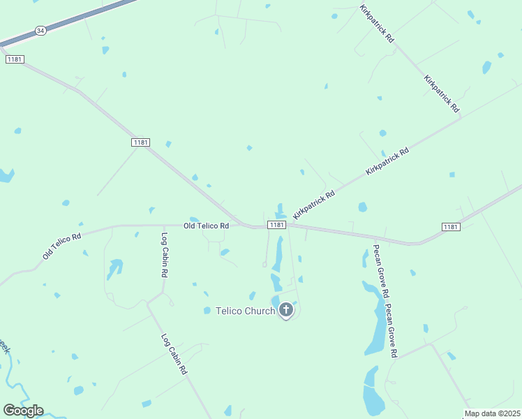 map of restaurants, bars, coffee shops, grocery stores, and more near 8611 Farm to Market Road 1181 in Ennis