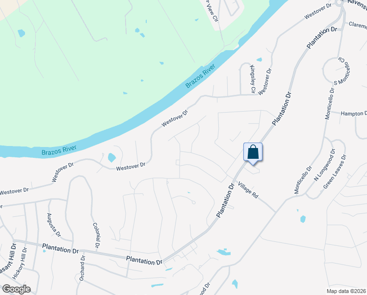 map of restaurants, bars, coffee shops, grocery stores, and more near 6801 Westover Drive in Granbury