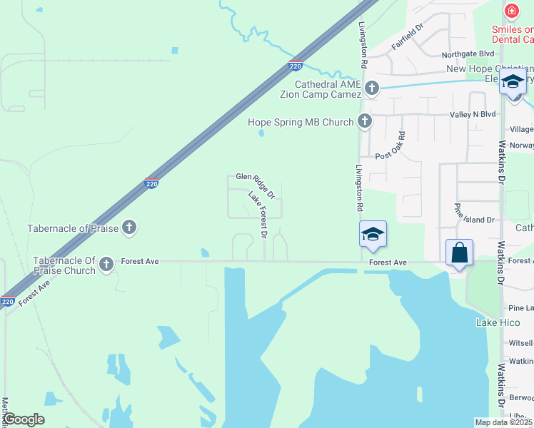 map of restaurants, bars, coffee shops, grocery stores, and more near 2288 Forest Glen Drive in Jackson