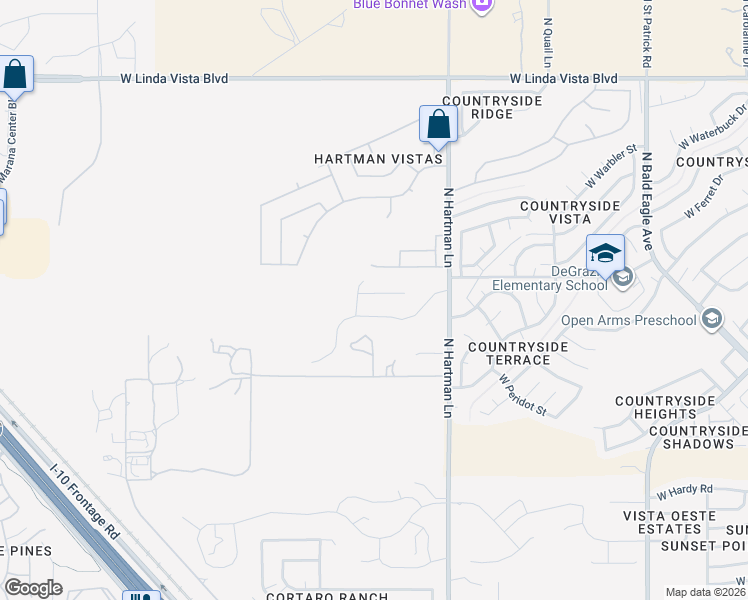 map of restaurants, bars, coffee shops, grocery stores, and more near 5567 West Jade Rock Place in Tucson