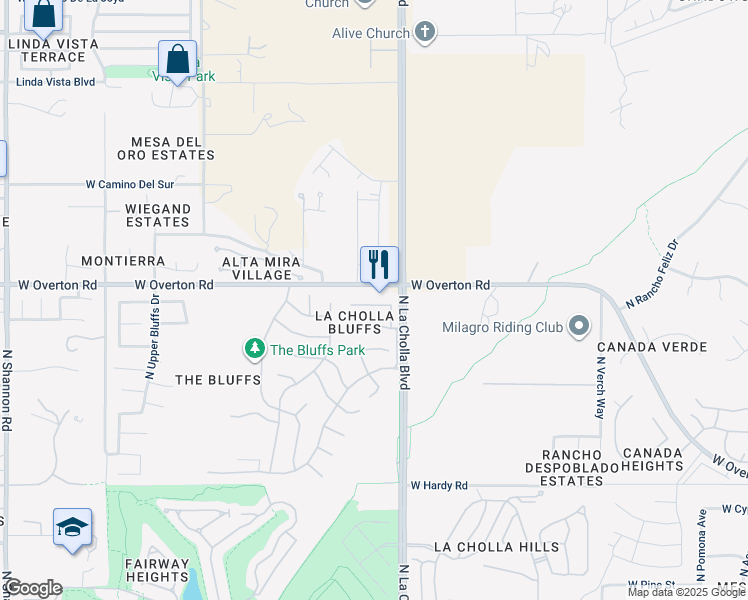 map of restaurants, bars, coffee shops, grocery stores, and more near 2120 West Sunset Surprise Court in Tucson