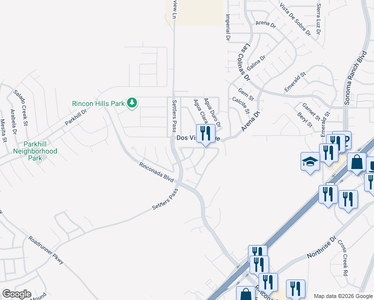 map of restaurants, bars, coffee shops, grocery stores, and more near 3771 Ascencion Circle in Las Cruces