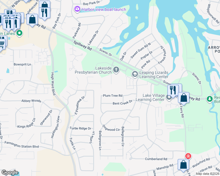map of restaurants, bars, coffee shops, grocery stores, and more near 127 Guin Harlan Drive in Brandon