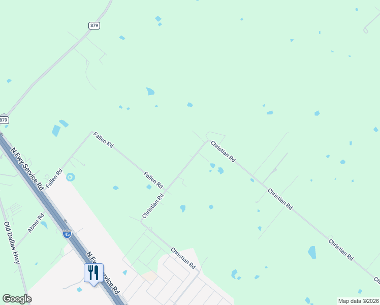 map of restaurants, bars, coffee shops, grocery stores, and more near 1808 Christian Road in Ennis