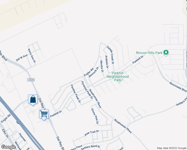 map of restaurants, bars, coffee shops, grocery stores, and more near 4682 Rimrock Drive in Las Cruces