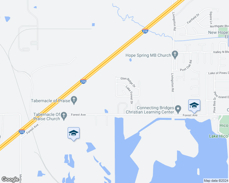 map of restaurants, bars, coffee shops, grocery stores, and more near 6645 Lake Glen Drive in Jackson