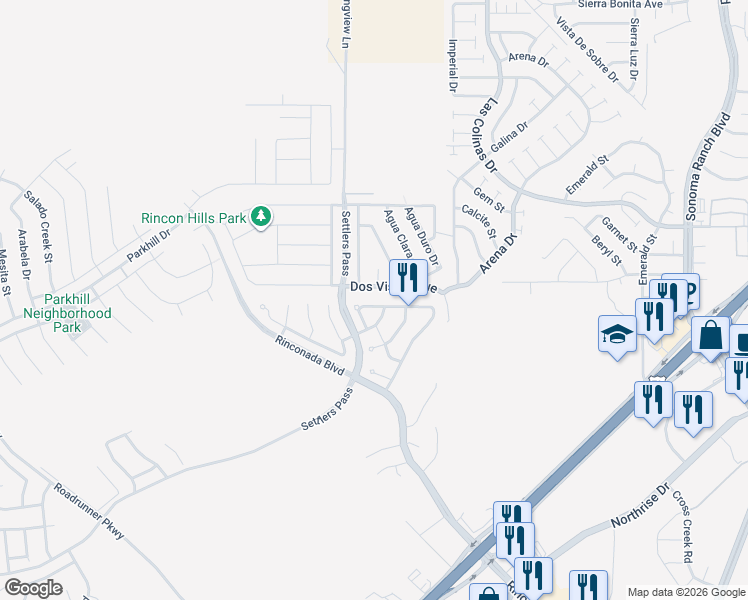 map of restaurants, bars, coffee shops, grocery stores, and more near 3771 Ascencion Circle in Las Cruces