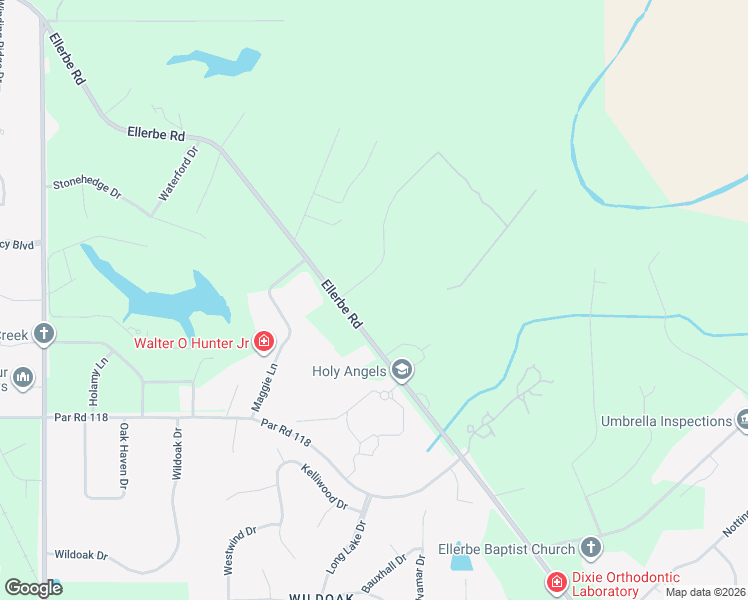 map of restaurants, bars, coffee shops, grocery stores, and more near 10405 Ellerbe Road in Shreveport