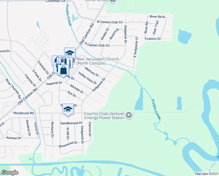 map of restaurants, bars, coffee shops, grocery stores, and more near 344 Valley Vista Drive in Jackson