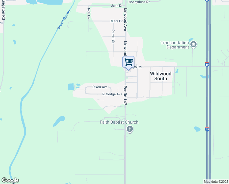 map of restaurants, bars, coffee shops, grocery stores, and more near 426 Rutledge Avenue in Shreveport