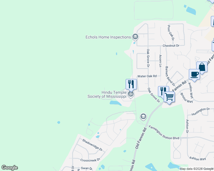 map of restaurants, bars, coffee shops, grocery stores, and more near 199 Buck Shadow in Brandon