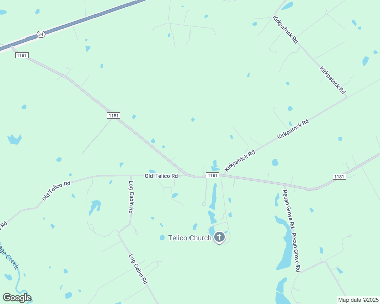 map of restaurants, bars, coffee shops, grocery stores, and more near 8611 Farm to Market Road 1181 in Ennis