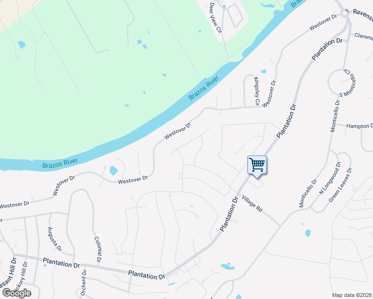 map of restaurants, bars, coffee shops, grocery stores, and more near 6801 Westover Drive in Granbury