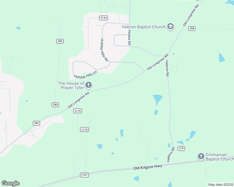 map of restaurants, bars, coffee shops, grocery stores, and more near 10710 County Road 384 in Tyler
