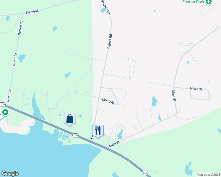 map of restaurants, bars, coffee shops, grocery stores, and more near 235 Dovee Jo Lane in Longview