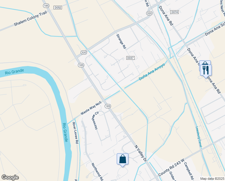 map of restaurants, bars, coffee shops, grocery stores, and more near 5521 Redfox Road in Las Cruces
