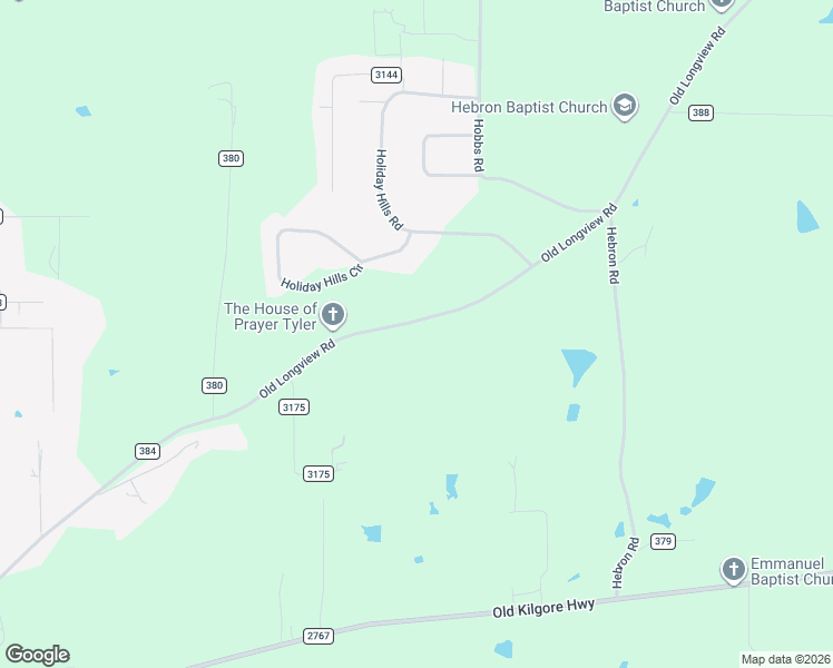 map of restaurants, bars, coffee shops, grocery stores, and more near 10638 County Road 384 in Tyler