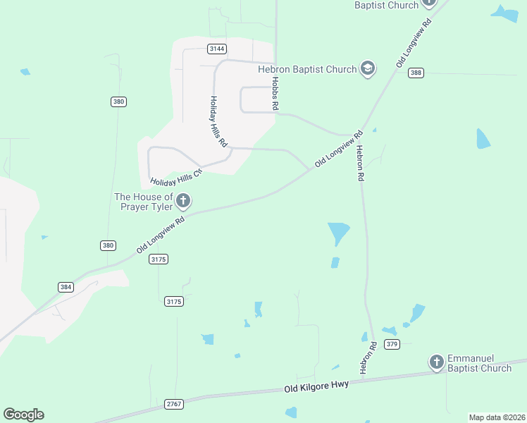 map of restaurants, bars, coffee shops, grocery stores, and more near 10710 County Road 384 in Tyler