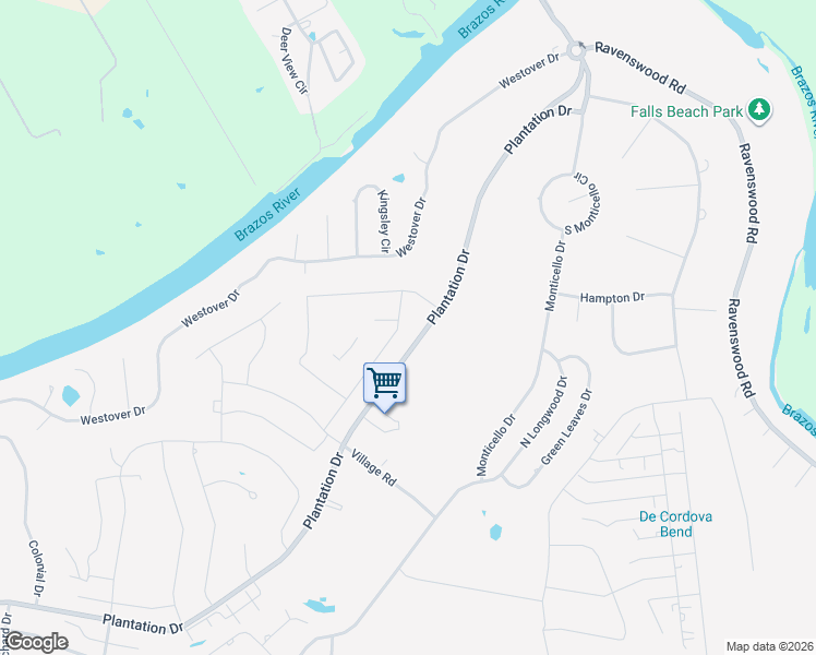map of restaurants, bars, coffee shops, grocery stores, and more near 9205 Plantation Drive in Granbury