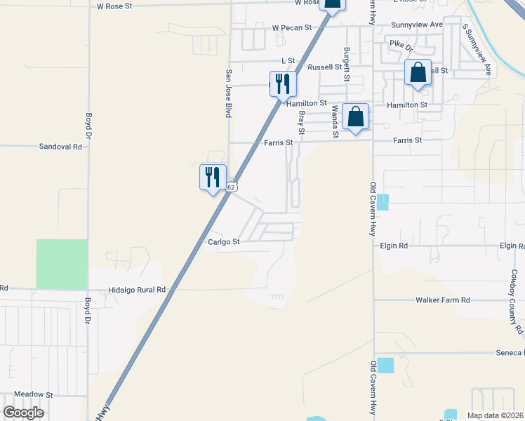 map of restaurants, bars, coffee shops, grocery stores, and more near West San Jose in Carlsbad