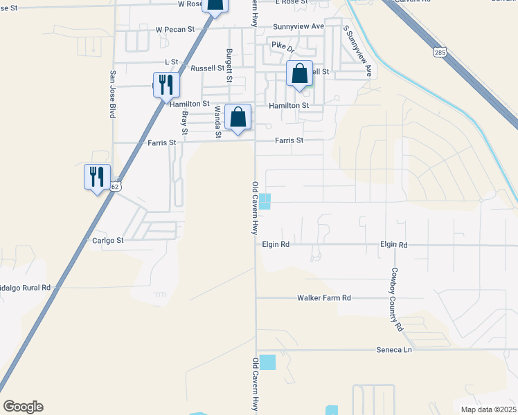map of restaurants, bars, coffee shops, grocery stores, and more near 3908 Old Cavern Highway in Carlsbad