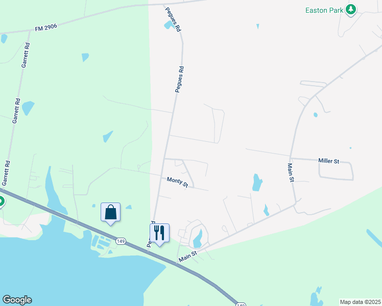 map of restaurants, bars, coffee shops, grocery stores, and more near 235 Dovee Jo Lane in Longview