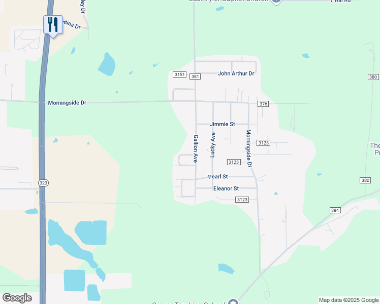 map of restaurants, bars, coffee shops, grocery stores, and more near 4432 Gallion Circle in Tyler