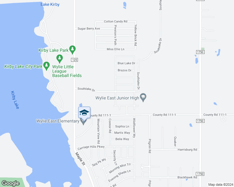 map of restaurants, bars, coffee shops, grocery stores, and more near 301 Southlake Drive in Abilene