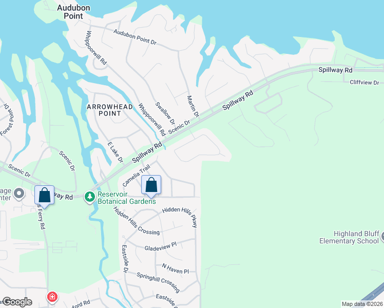 map of restaurants, bars, coffee shops, grocery stores, and more near 114 Redbud Trail in Brandon