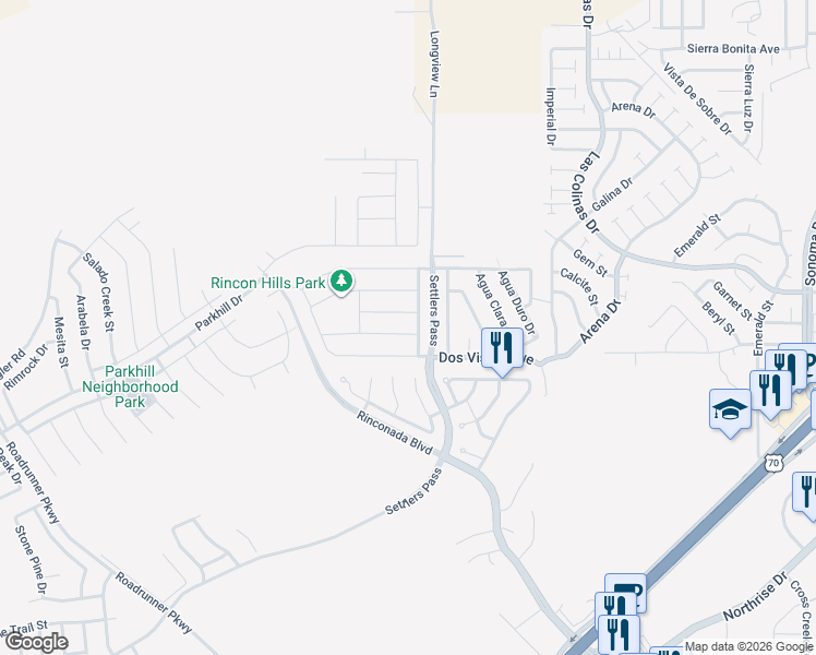 map of restaurants, bars, coffee shops, grocery stores, and more near Boardwalk Place in Las Cruces