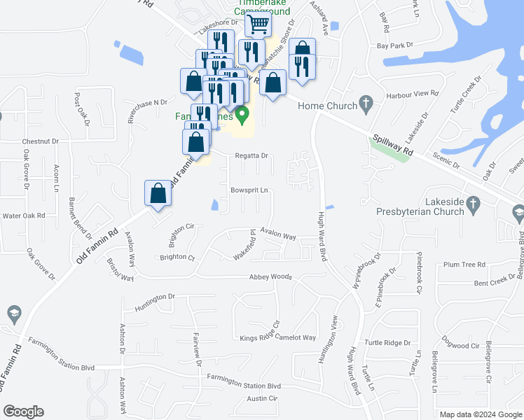 map of restaurants, bars, coffee shops, grocery stores, and more near 911 Starboard Court in Brandon