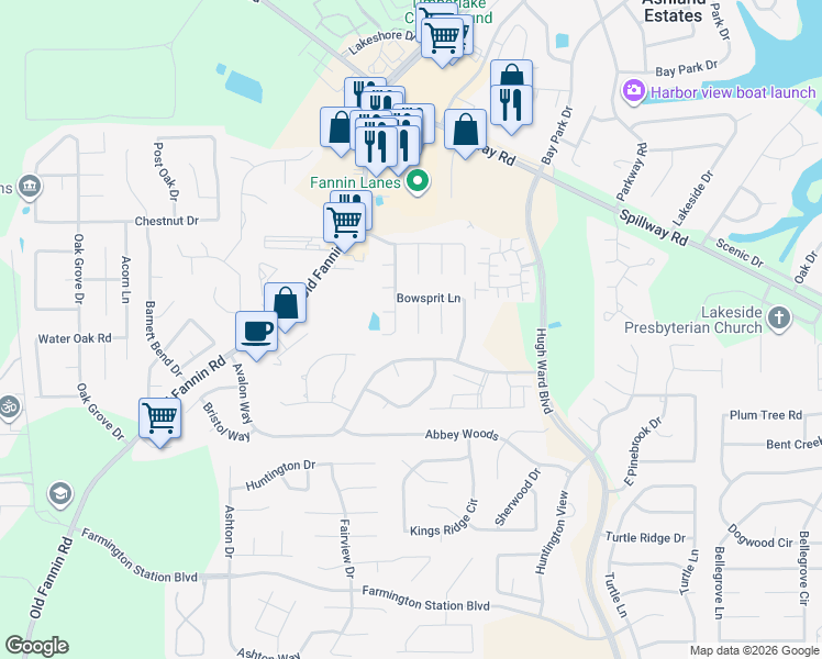 map of restaurants, bars, coffee shops, grocery stores, and more near 815 Windlass Cove in Brandon