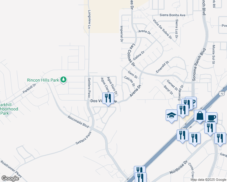 map of restaurants, bars, coffee shops, grocery stores, and more near 3917 Agua Duro Drive in Las Cruces