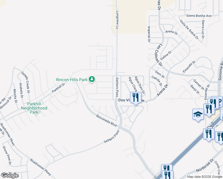 map of restaurants, bars, coffee shops, grocery stores, and more near Boardwalk Place in Las Cruces