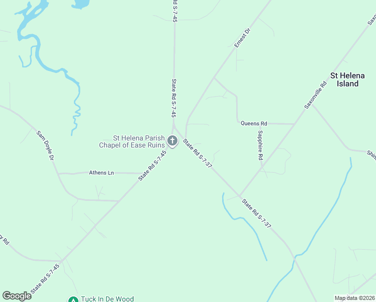 map of restaurants, bars, coffee shops, grocery stores, and more near 15 State Road S-7-37 in Saint Helena Island