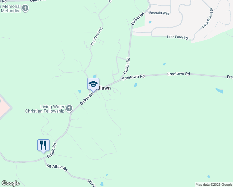 map of restaurants, bars, coffee shops, grocery stores, and more near 2520 Culkin Road in Vicksburg