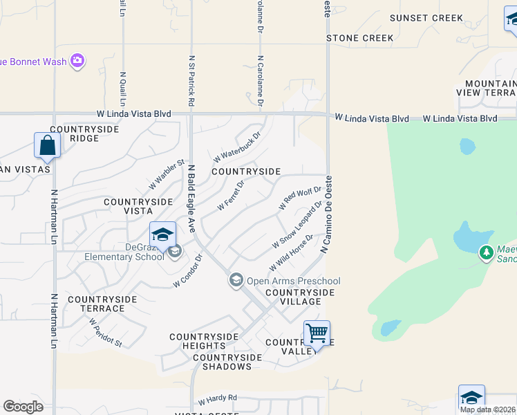 map of restaurants, bars, coffee shops, grocery stores, and more near 4811 W Condor Dr in Tucson