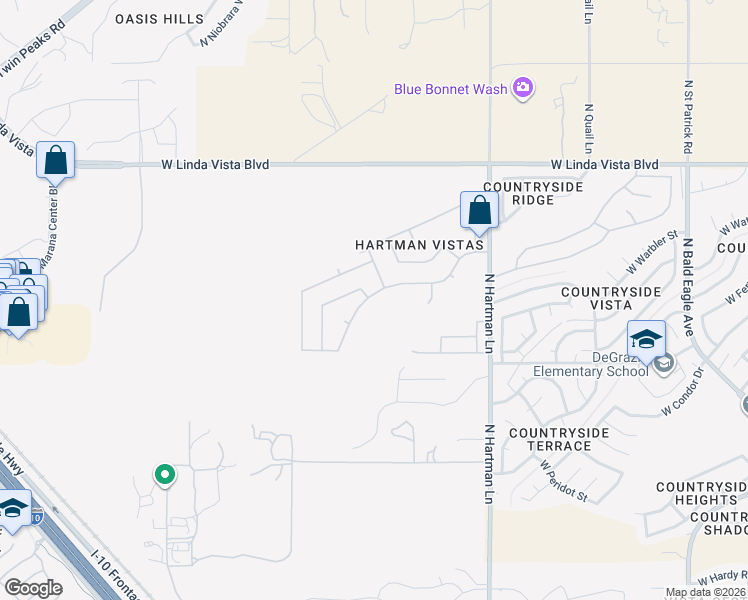 map of restaurants, bars, coffee shops, grocery stores, and more near 5631 West Copperhead Drive in Tucson