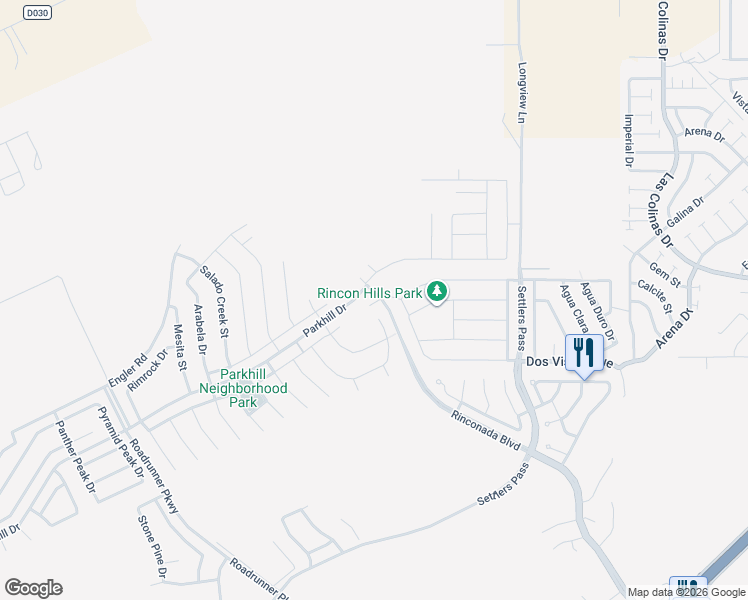 map of restaurants, bars, coffee shops, grocery stores, and more near 1897 Parkhill Drive in Las Cruces