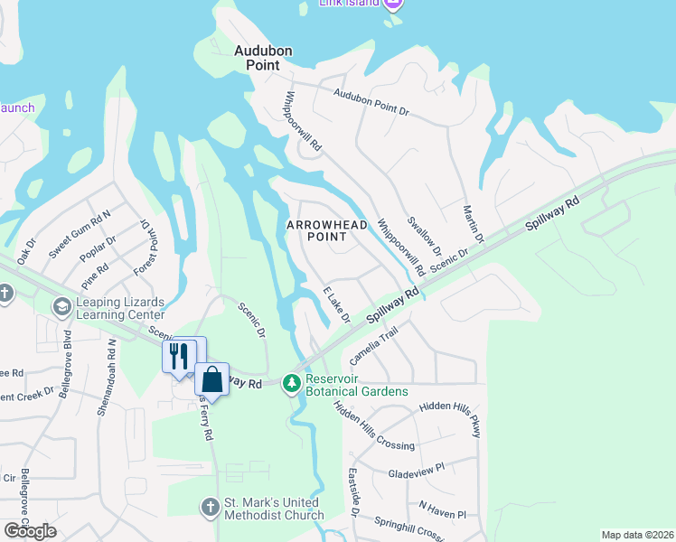 map of restaurants, bars, coffee shops, grocery stores, and more near 105 Covewood Road in Brandon