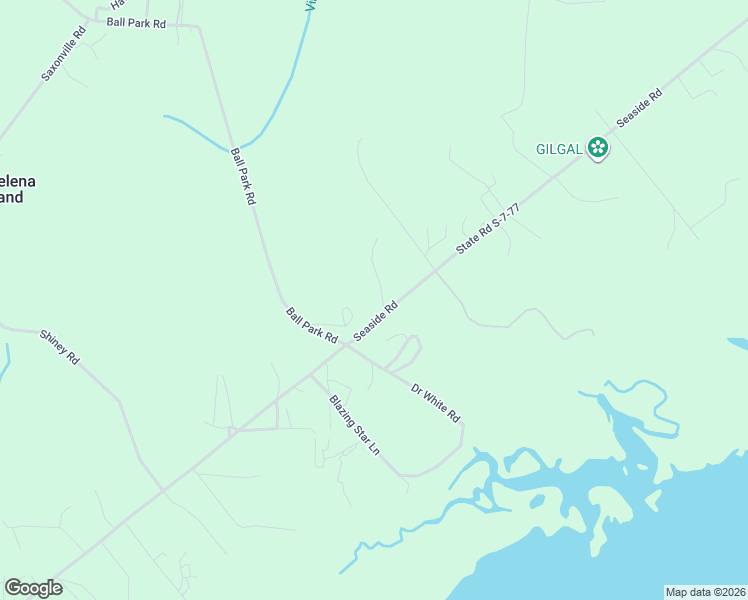 map of restaurants, bars, coffee shops, grocery stores, and more near 692 Seaside Road in Saint Helena Island