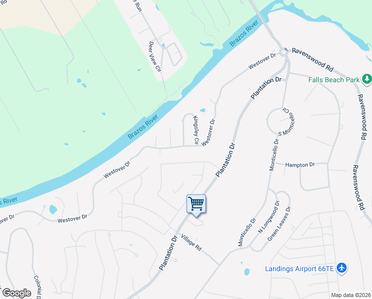 map of restaurants, bars, coffee shops, grocery stores, and more near 6915 Westover Drive in Granbury