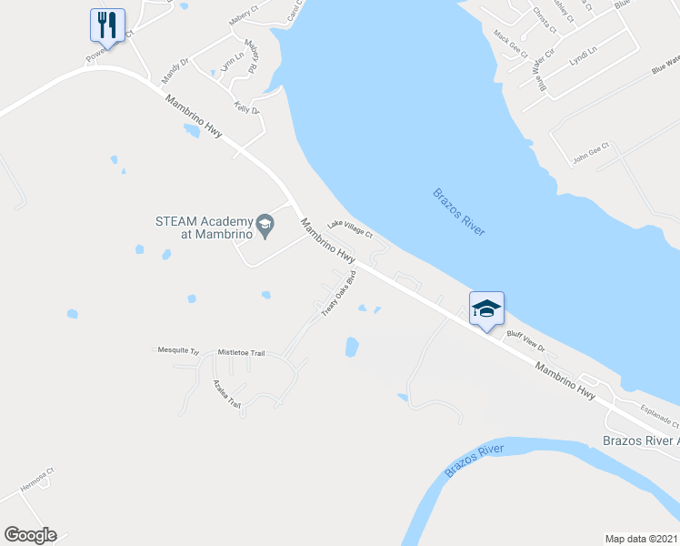 map of restaurants, bars, coffee shops, grocery stores, and more near 3802 Sage Court in Granbury