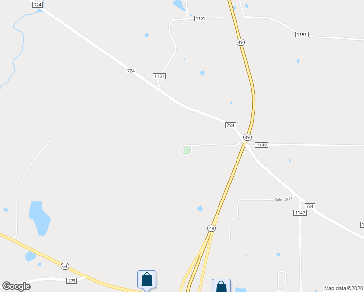 map of restaurants, bars, coffee shops, grocery stores, and more near 15512 County Road 1148 in Tyler