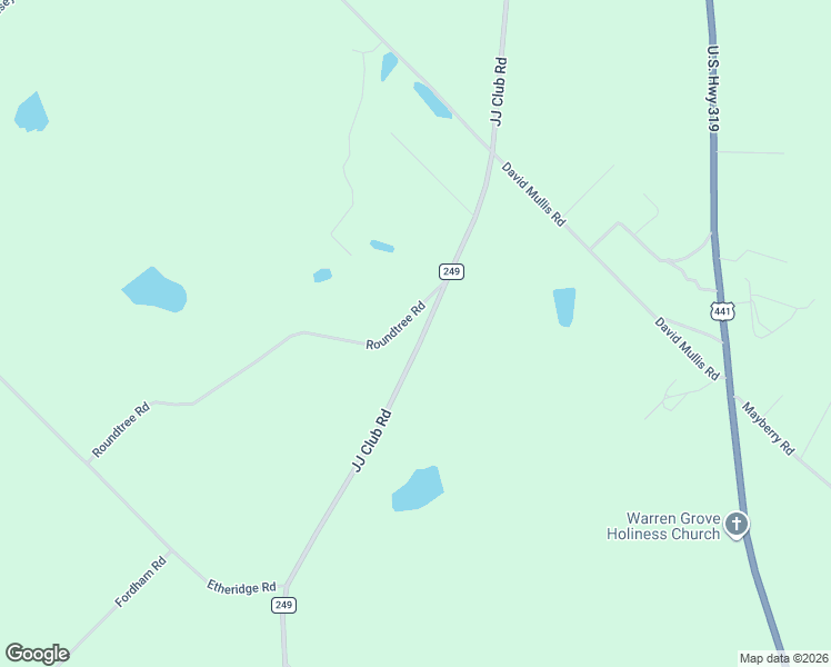 map of restaurants, bars, coffee shops, grocery stores, and more near 2092-2130 JJ Club Road in Rentz