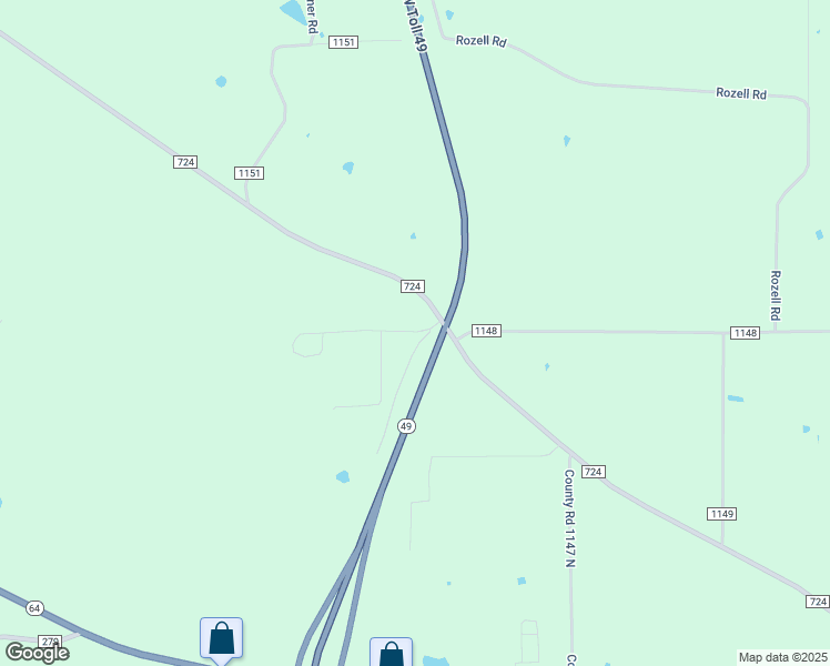map of restaurants, bars, coffee shops, grocery stores, and more near 15401 County Road 1148 in Tyler